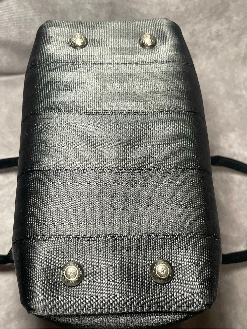 Harveys Seatbelt Bags Black Mini Marilyn Tote - VGUC - RARE - Magnetic Closure